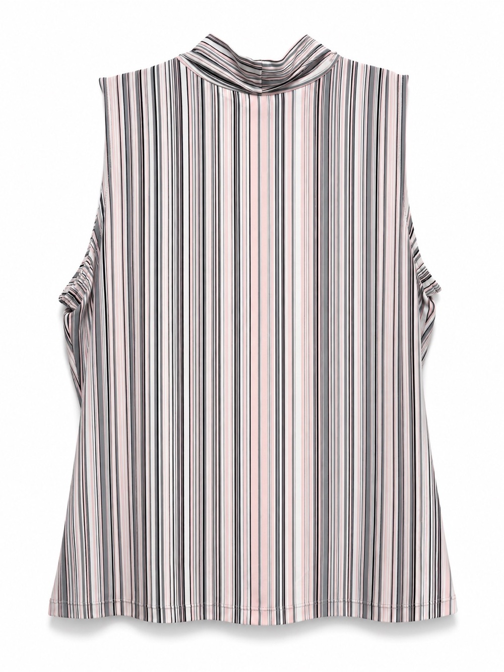 Calvin Klein Pink Striped Sleeveless V-Neck Blouse Top XL Like New - Picture 2 of 9